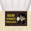 Ver imagem 1 de Tapete Capacho Bem Vindo Trouxa 60x40 Cm Fundo: Marrom
