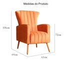 Ver imagem 7 de Poltrona Pés Palito Decorativa Melinda Sala Veludo:terracota/liso