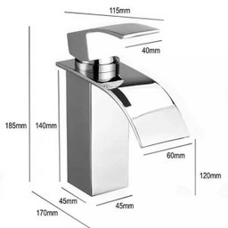 Torneira para Banheiro Monocomando Baixa Quadrada Slim - 2