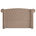 Ver imagem 3 de Cabeceira Cama Box Casal 140cm Provença P02 Veludo Bege - Mpozenato