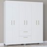 Roupeiro 6 Portas 2 Gavetas 963 Branco Poqq - 2