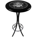 Ver imagem 1 de Mesa para Áera Gourmet Alta Redonda de Madeira Maciça com Azulejo Família e Amigos - Empório Tambo