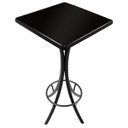 Ver imagem 1 de Mesa Bistrô Quadrada Preta Alta de 60x60cm em Madeira Maciça - Empório Tambo