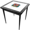 Ver imagem 1 de Mesa para Churrasco Decorada Motorcycle em Madeira Maciça 80x80cm - Empório Tambo