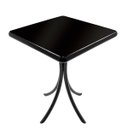 Ver imagem 1 de Mesa Bistrô Baixa Preta Quadrada de Madeira Maciça de 60x60cm - Empório Tambo
