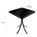 Ver imagem 2 de Mesa Bistrô Baixa Preta Quadrada de Madeira Maciça de 60x60cm - Empório Tambo