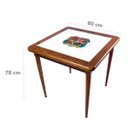 Ver imagem 4 de Mesa de Garagem para Churrasco Motorcycle em Madeira Maciça 80x80cm - Empório Tambo