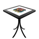 Ver imagem 1 de Mesa baixa de madeira maciça quadrada 60 x 60 cm Azulejo Motorcycle - Empório Tambo