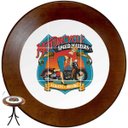 Ver imagem 3 de Mesa de apoio estilo vintage retrô em madeira maciça 60 cm azulejo Motorcycle - Empório Tambo