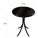 Ver imagem 3 de Mesa Bistrô Baixa Preta em Madeira Maciça de 60 Cm - Mesa de Apoio ou Lateral - Empório Tambo