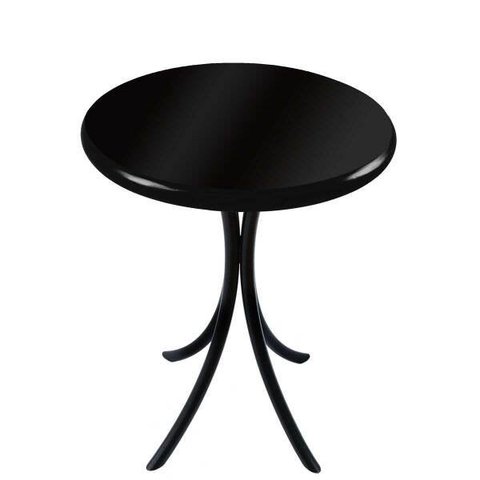 Mesa Bistrô Baixa Preta em Madeira Maciça de 60 Cm - Mesa de Apoio ou Lateral - Empório Tambo
