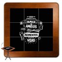 Ver imagem 2 de Mesa de Canto Quadrada de Madeira e Azulejo Família e Amigos para Sala - Empório Tambo