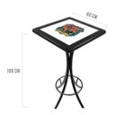Ver imagem 2 de Mesa Bistrô Alta Quadrada em Madeira Maciça e Azulejo Motorcycle 60x60cm - Empório Tambo