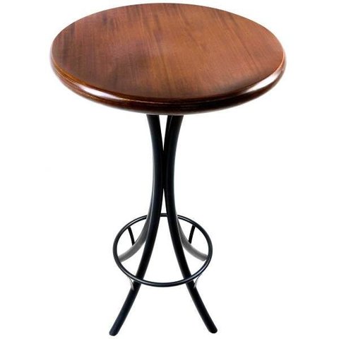 Mesa Alta Redonda para Home Bar de 60cm em Madeira Maciça - Empório Tambo