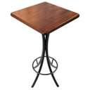 Ver imagem 1 de Mesa Alta Quadrada de 60x60cm em Madeira Maciça para Home Bar - Empório Tambo