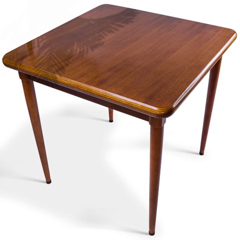 Mesa Quadrada em Madeira Maciça de 80x80cm para Home Bar e Sala de Jantar - Empório Tambo
