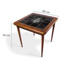Ver imagem 3 de Mesa de Jantar para até 4 Lugares Quadrada de Madeira e Azulejo Família e Amigos - Empório Tambo