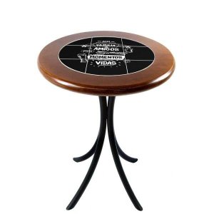 Mesa para Varanda de Apartamento em Madeira Maciça e Azulejo Família e Amigos - Empório Tambo