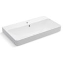 Ver imagem 1 de Cuba para Banheiro Kohler Forefront Apoio Retangular com Mesa e Furo 90x52cm Branca 2749br-1-0
