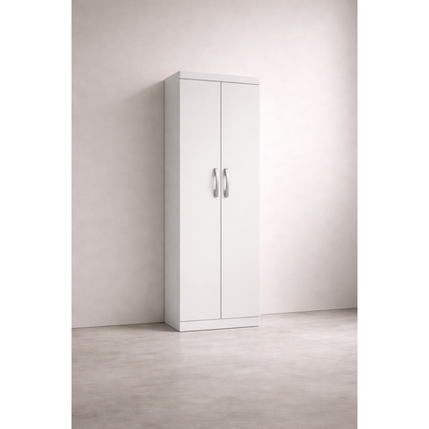 Armário Multiuso Moderno 2 Portas com 3 Prateleiras - Branco