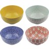JOGO DE BOWLS EM CERÂMICA COLORIDO - 04 PEÇAS - 16x9 cm - 1