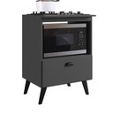 Ver imagem 2 de Armário de Cozinha para Cooktop 60 Cm 1 Porta Basculante Bl060 Grafite - Art In Móveis