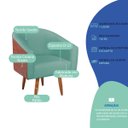 Ver imagem 4 de Kit 2 Poltronas Jade Decorativa Moderna Sala de Estar Quarto Escritório Conforto Pés Palito Corano N