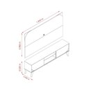 Ver imagem 6 de Combo Rack com Painel Duna 182cm para Tv 65 Polegadas - Cinamomo Madetec