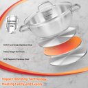 Ver imagem 3 de Duxtop Panela Inox 5,7 Qt com Tampa de Vidro, Tecnologia Impact-bonded