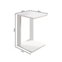 Ver imagem 2 de Mesa Pequena Apoio Lateral Ao Sofá Sofisticada Branco