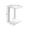 Mesa Pequena Apoio Lateral Ao Sofá Sofisticada Branco - 2