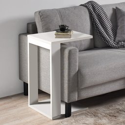 Mesa Pequena Apoio Lateral Ao Sofá Sofisticada Branco - 1