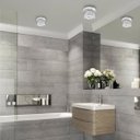 Ver imagem 6 de 2 Spot Cristal Sobrepor Plafon Prata Base Metal Sala Bet45