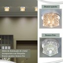 Ver imagem 5 de 2 Spot Cristal Sobrepor Plafon Prata Base Metal Sala Bet45