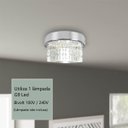Ver imagem 7 de 2 Spot Cristal Sobrepor Plafon Prata Base Metal Sala Bet45