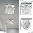 Ver imagem 3 de 2 Spot Cristal Sobrepor Plafon Prata Base Metal Sala Bet45