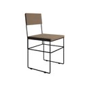 Ver imagem 5 de Mesa Jantar Retangular Industrial Trama 1,50x0,90m Amêndoa 6 Cadeiras Estofadas Bege e Preto Vitó