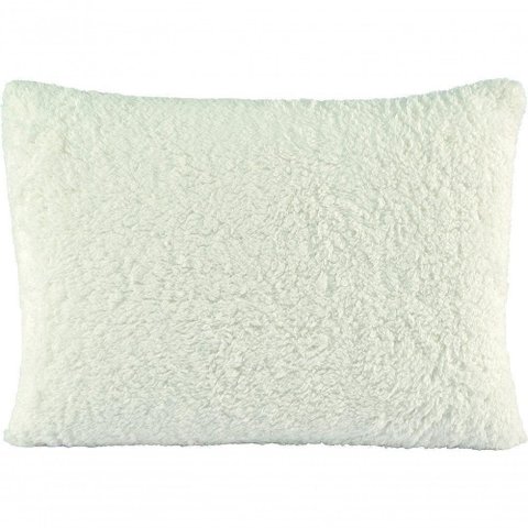 Capa de Travesseiro Decorativo Alasca 1 Peça Tecido Manta Sherpa 180g/m² 100% Poliéster - Marfim