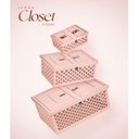 Ver imagem 2 de Caixa Organizadora com Tampa Crippa Cesto Médio Rosa Closet Brinquedos Lavanderia