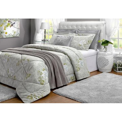 Jogo de Lençol Casal Queen 4 Peças Clorofila 180 Fios - 100% Algodão Casa Dona