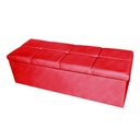 Ver imagem 4 de Kit Cabeceira + Calçadeira Baú Copenhague King Size 195cm Suede - Ecotec Decor:Vermelho