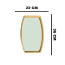 Ver imagem 2 de Espelho Decorativo com Moldura Dourada 20,5x38 cm - D'Rossi