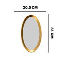 Ver imagem 2 de Espelho Oval com Moldura Dourada 20,5x38 - D'rossi