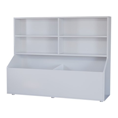 Nicho Organizador para Livros Briquedos Calçados com 4 Prateleiras 2 Baus