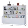 Nicho Organizador para Livros Briquedos Calçados com 4 Prateleiras 2 Baus 100% Mdf - 3
