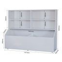 Ver imagem 5 de Nicho Organizador para Livros Briquedos Calçados com 4 Prateleiras 2 Baus