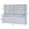 Nicho Organizador para Livros Briquedos Calçados com 4 Prateleiras 2 Baus 100% Mdf - 5