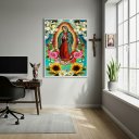 Ver imagem 1 de Quadro Mexicano Nossa Senhora de Guadalupe - 70x50cm:moldura Preta