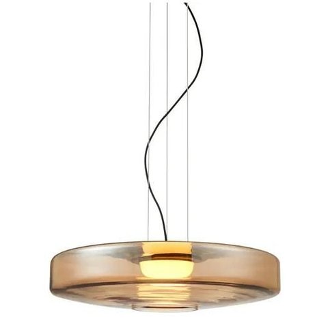 Pendente Bella Art1pd01ab045 Artsy Ambar Dourado 45x11cm 7w 3000k 420lm