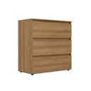 Ver imagem 2 de Cômoda para Quarto 3 Gavetas 90x92cm Condessa Yescasa Marrom/Almendra